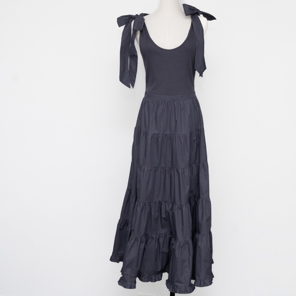 Ulla Johnson -  New! Hope Dress - Tie Shoulder Tiered Midi - Picture 3 of 12